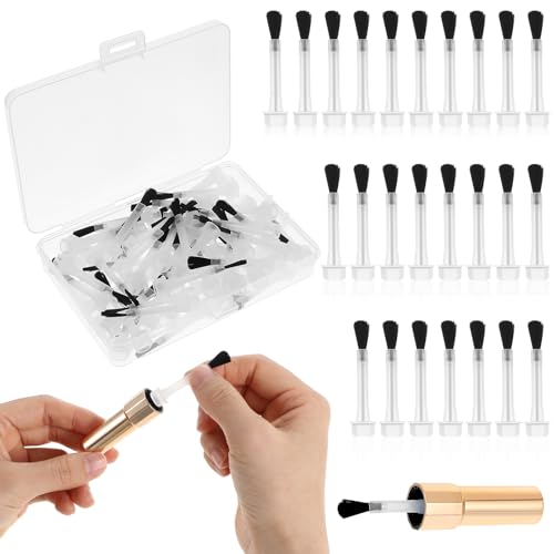 Ptwola 25pcs Disposable Nail Polish Dip Powder Replacement Brush Kit
