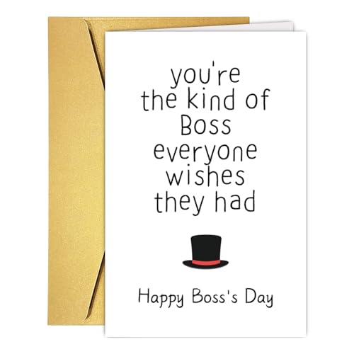 Funny Boss's Day Card for Him/Her - Heartfelt Appreciation Gift