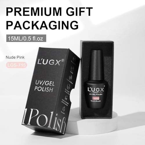 L'UGX Milky Pink Jelly Gel Nail Polish 15ml Sheer Translucent Nude