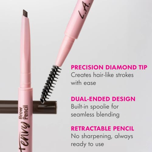 L.A. Girl Arch Envy Brow Pencil - Deep Brown Precision Eyebrow Makeup