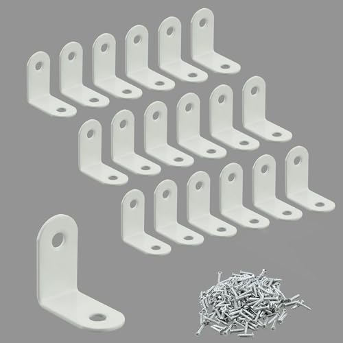 Alise 20-Pack 1.2-inch Small L Brackets, Heavy-Duty Stainless Steel Corner Brace