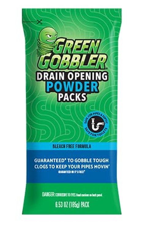Green Gobbler DRAIN OPENER PACS | Hair Clog Remover | Toilet Clog Remover | Sinks & Tub Drain Cleaner