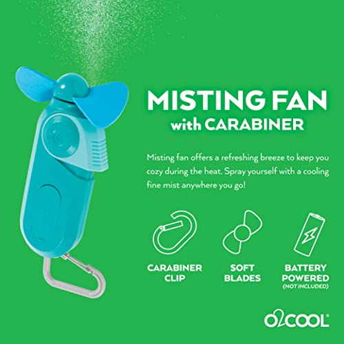 O2COOL Portable Misting Fan - Compact Battery-Powered Cooling