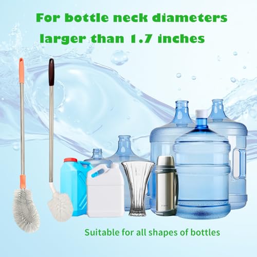 Extra Long Bottle Brush Set - 25 & 28 Inch Gallon Jug Cleaners