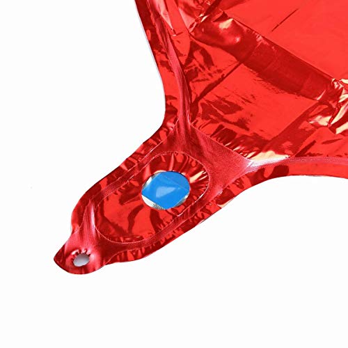 18" Red Heart Shaped Foil Balloons - 10 Pack Party Decor