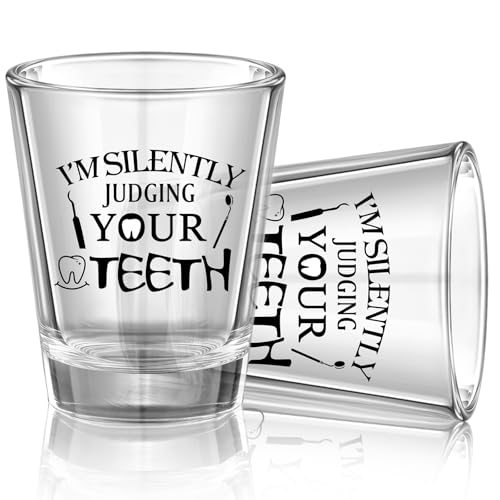 2-Piece Dental Assistant Shot Glass Set - Funny Graduation Gift