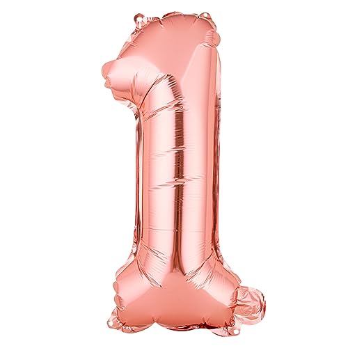 Balloonify 16-Inch Rose Gold Number 1 Mylar Party Balloon