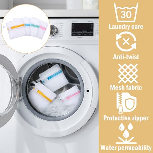 4-Pack Laundry Pod Anti-Sticking Bags for Delicates - Mesh Wash Bags