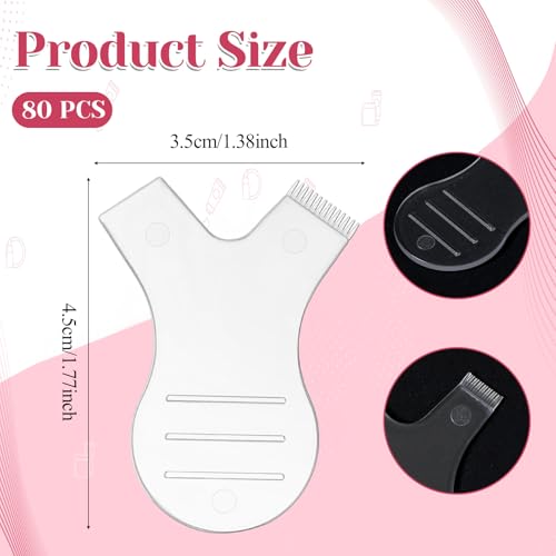 JJUNW 80 Pcs Y Shape Eyelash Lift Brush and Perming Tool