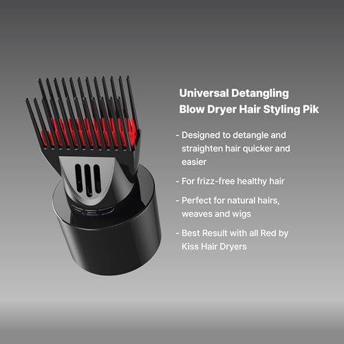 Red by Kiss Double Layer Detangling Blow Dryer Hair Styling Pik Attachment