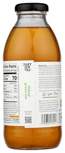 Just Ice Tea Organic Honey Green Tea - 16 Fl Oz