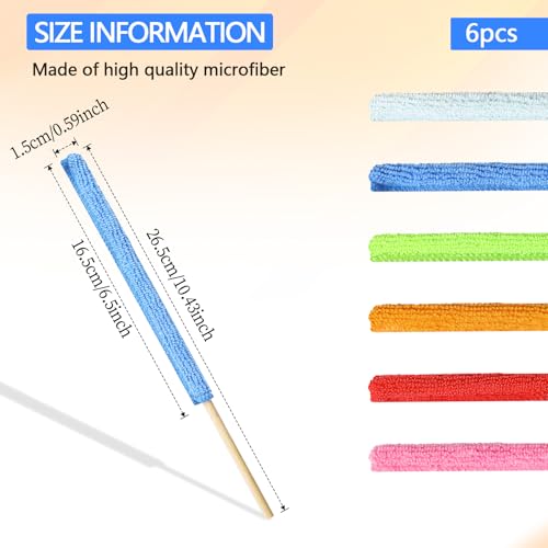 6 Pack Microfiber Mini Dusters for Effective Home & Car Cleaning