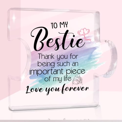 Acrylic Puzzle Friendship Gift for Women Bestie Birthday Keepsake