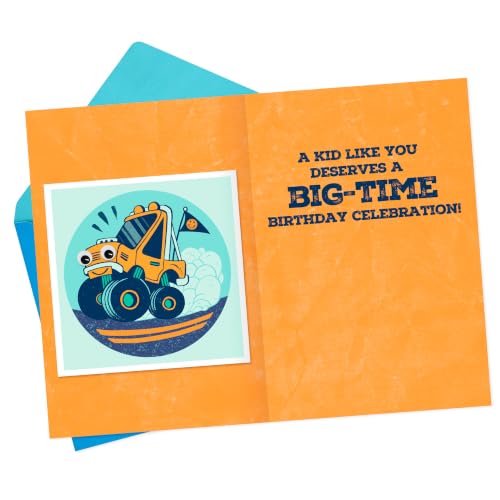 Hallmark Birthday Card for Kids with Monster Truck Sticker