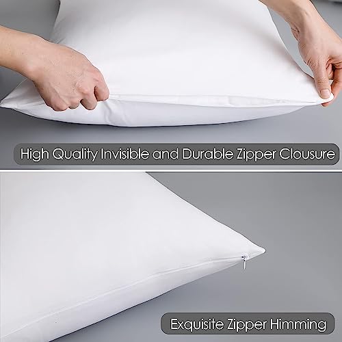 Shunjie.Home 2-Pack White Toddler Pillow Cases 100% Egyptian Cotton, Hypoallergenic