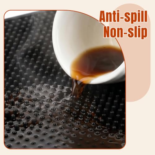 Non-Slip PVC Bar Mat - 12" x 6" Coffee Station & Cocktail Runner (2 Pack)