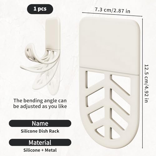 Silicone Sponge Holder with Adhesive Mount - Compact Sink Caddy