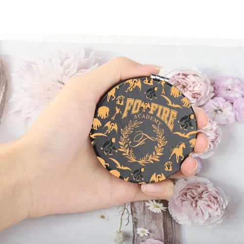 Portable Rose Gold Makeup Mirror with Inspirational Quote