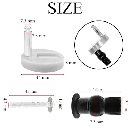 Universal Toilet Seat Hinge Bolts Kit - Adjustable, Easy Install