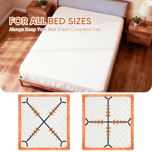 Adjustable Bed Sheet Holder Straps - 2 Pcs Grippers for All Sizes