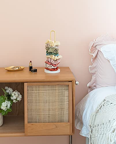 Mkono Gold Scrunchie Holder Stand - Stylish Hair Tie Organizer