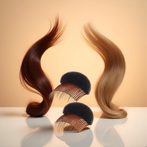 ZLmoue Hair Styling Accessories Set Foam Bun Maker and Volume Pads
