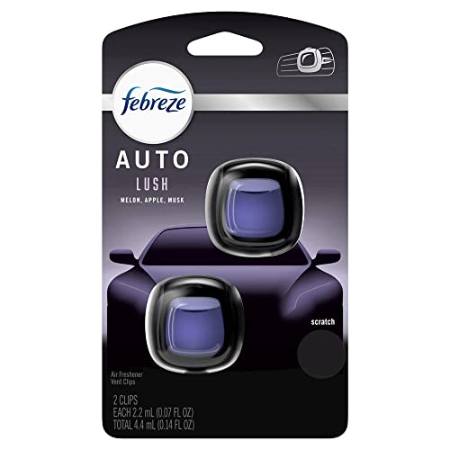 Febreze Car Vent Clip Air Freshener - Lush Scent, 2-Pack