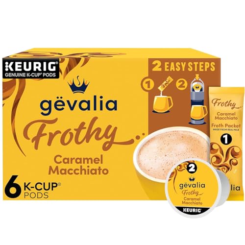 Gevalia Caramel Macchiato 2-Step K-Cup Espresso Coffee Pods, 6 Count Box