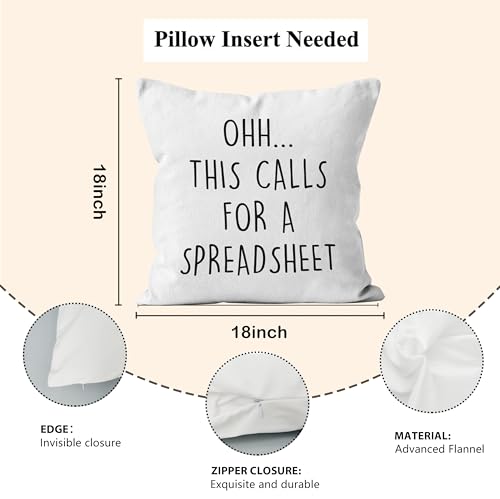 Funny Office Pillow Cover 18x18 - Sarcastic Coworker Gift G