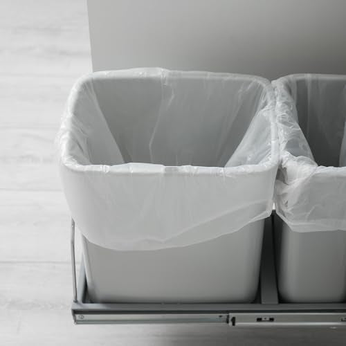 2.6 Gallon Small Trash Bags - 108 Count, Durable White Liners