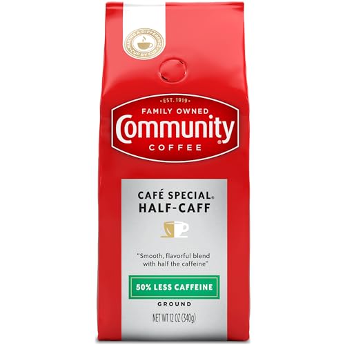 Community Coffee Café Special Half-Caff Medium Dark Roast Ground Coffee 12oz
