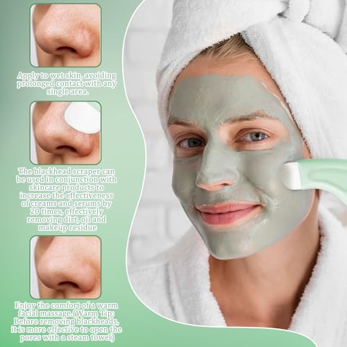 Josojoou 2PCS Silicone Blackhead Remover Tool & Face Spatula