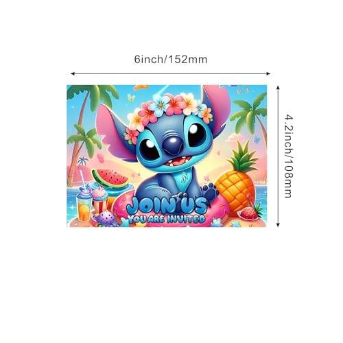 12-Piece Fill-In Birthday Party Invitation Cards, 4.2 x 6 Inch