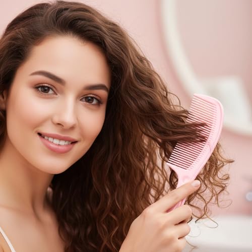 Mabor 6-Piece Pink Hair Comb Set for Styling, Detangling & Braiding