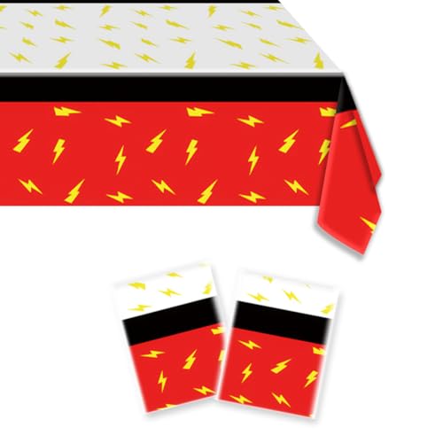 Red Cartoon Animation Tablecloths - 2 Pcs 70.8x42.5 inch for Parties