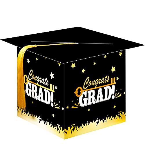 Graduation Card Box with Tassel - 8x8 Inch Grad Cap Holder