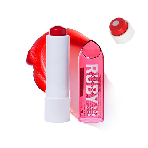 Ruby Kisses Tinted Lip Balm with Coconut Oil & Vitamin E - Red Sheer Color