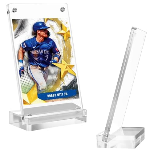 Boloyo Magnetic Acrylic Card Display Stand - Clear 1-Slot Frame Holder