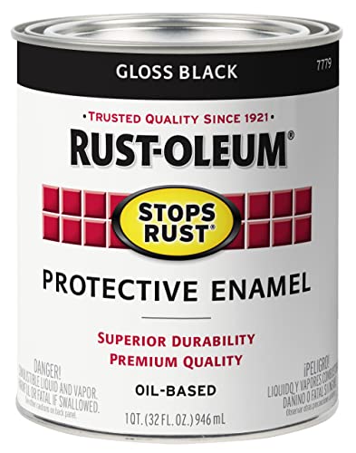 Rust-Oleum Stops Rust Protective Enamel Paint, Gloss Black, 32 Fl Oz