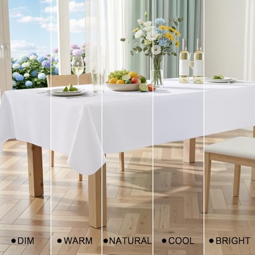 Smiry Waterproof Vinyl Table Cloth 60"x84" - Easy Clean & Flannel Backed