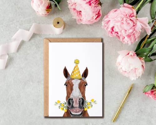 Horse Birthday Card for Horse Lovers - 5x7 Greeting Card