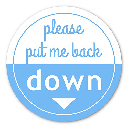 Put Me Down Toilet Seat Reminder Sticker - Heavy Duty Vinyl Decal