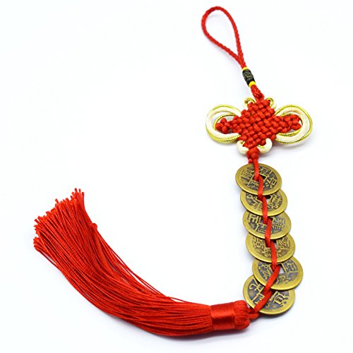 Feng Shui Wealth Coins Set - 6 Authentic Chinese Copper Coins