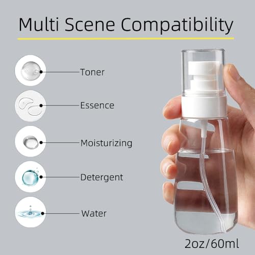 JUNIPLTER Mini Spray Bottles 3 Pack 2oz Fine Mist Travel Refillable