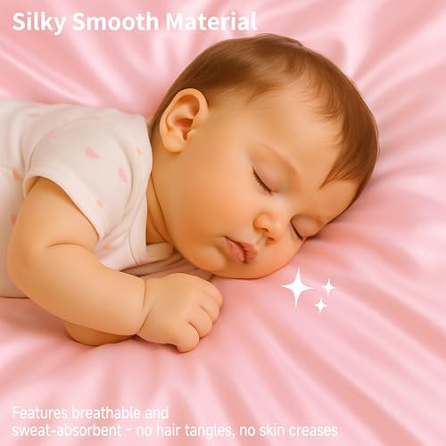 Pro Goleem Satin Bassinet Sheet, Pink - Universal Fit for Baby Hair Care