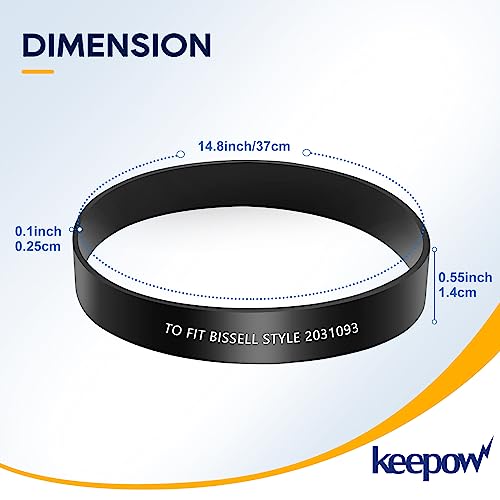KEEPOW Vacuum Belt 4 Pack for Bissell PowerForce Helix Turbo
