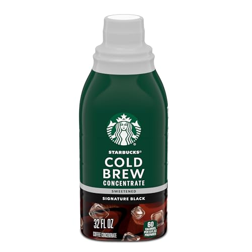 Starbucks Cold Brew Coffee Concentrate, Sweetened Black, 32oz