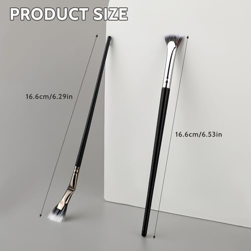 WY LIGHTING LEVEL 2Pcs Angled Fan Lash Brush & Eyelash Separator Wand