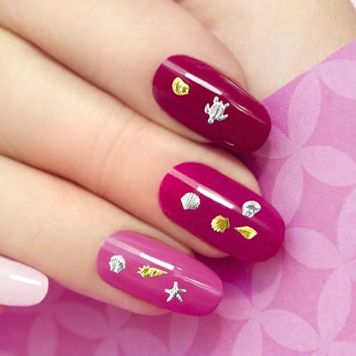 Ocean Nail Charms 3D Gold & Silver Beach Starfish Seashells - 12 Styles