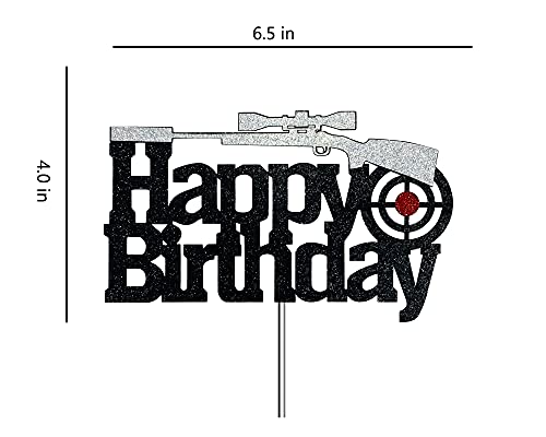 Heavy Gun Happy Birthday Cake Topper - Perfect for Army Theme Parties